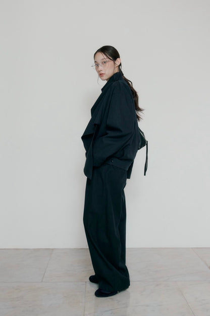 button drape jacket
