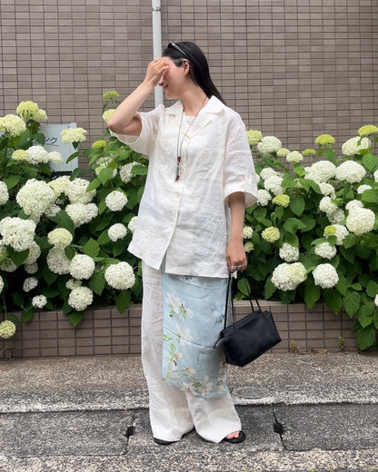 [6/25new]Linen Open Collar setup