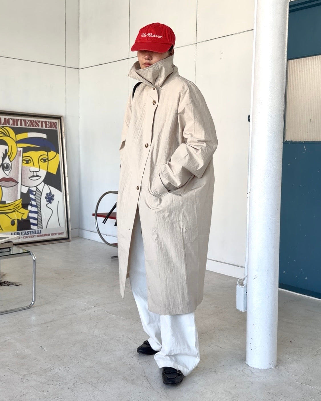 Cotton Nylon Soft Drape Coat
