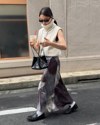 [9/24new] wide rib knit vest 10月中旬〜下旬入荷分