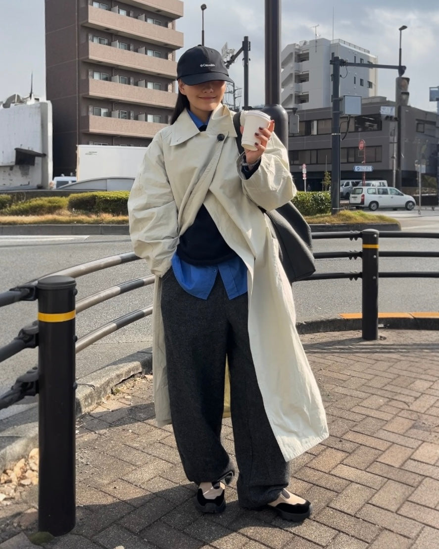 [12/4new]Cotton Canvas Coat ivory