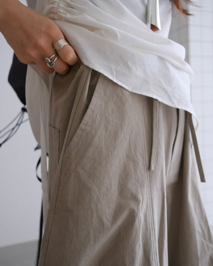 [7/9new]front volume balloon pants khaki