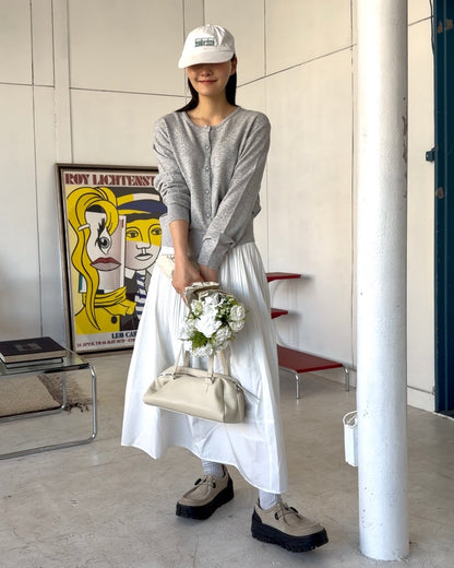 Linen Soft Compact Cardigan GRAY