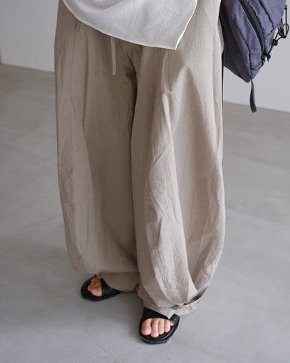 [7/9new]front volume balloon pants khaki