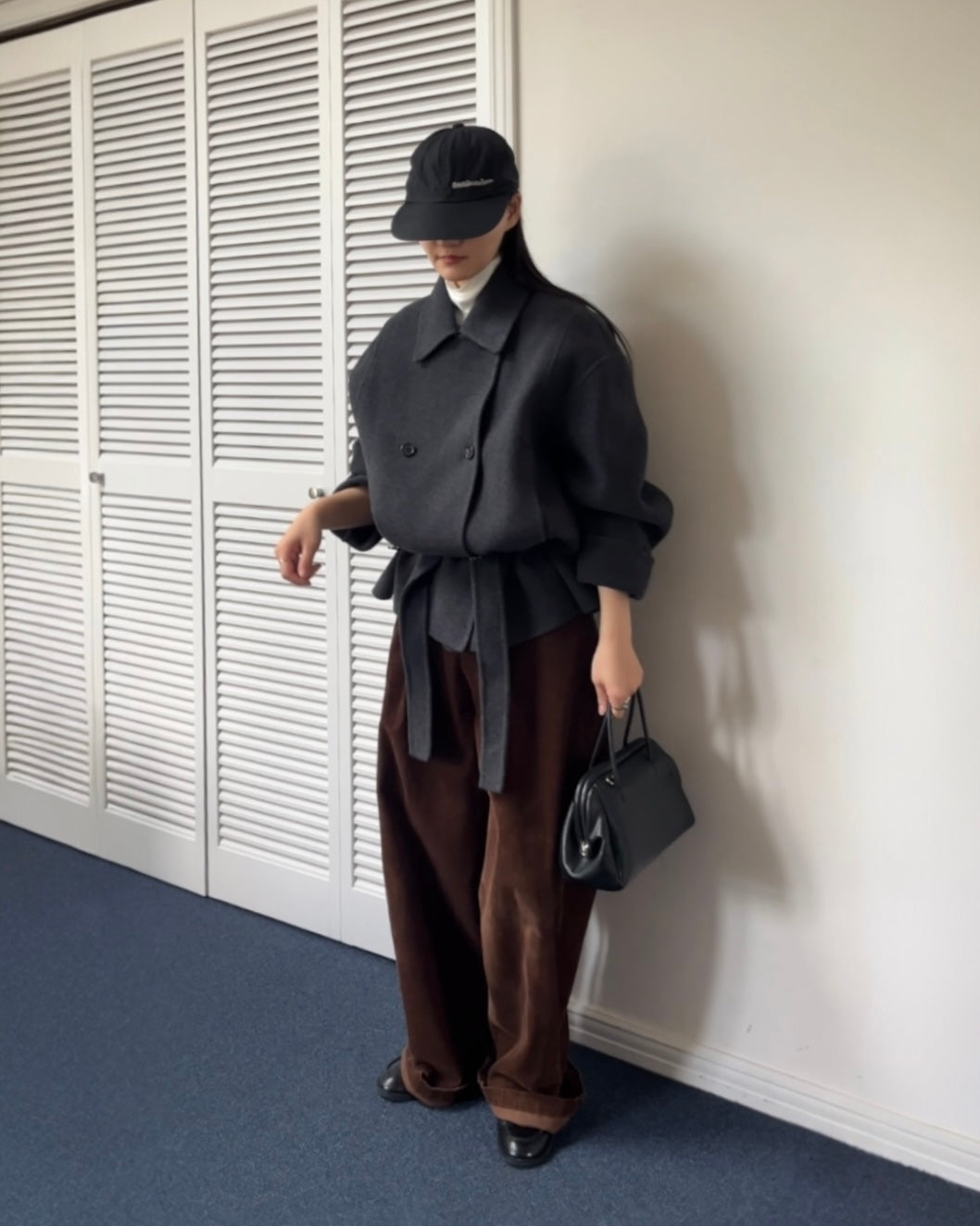 [11/27new] Drape Wool P-Coat gray 12月下旬～1月初旬入荷