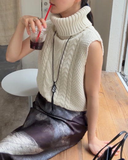 [9/24new] wide rib knit vest 10月中旬〜下旬入荷分