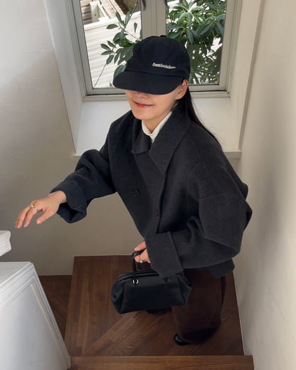 [11/27new] Drape Wool P-Coat gray 12月下旬～1月初旬入荷