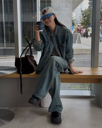 ［12/7restock］Suede Boston square bag L