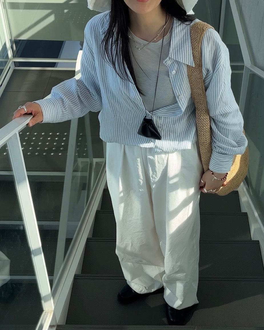 [4/16 new]Easy Form Pants  white 5月初旬入荷分