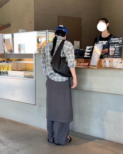 Sheer Check Airy Shirt gray