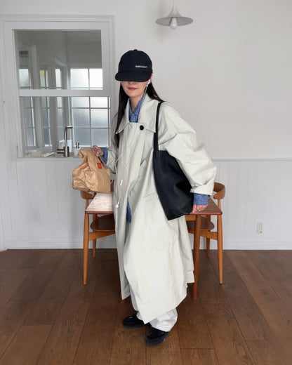 [12/4new]Cotton Canvas Coat ivory