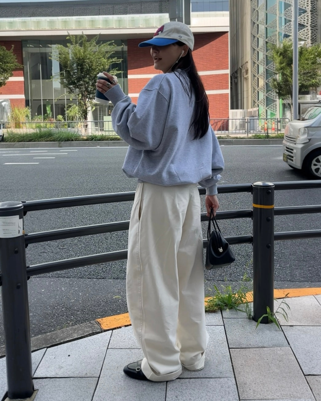 [9/18new][予約]Cotton Wide-Leg Pants 10月初旬～中旬入荷
