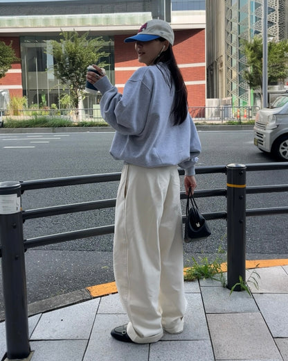 [9/18new][予約]Cotton Wide-Leg Pants 10月初旬～中旬入荷