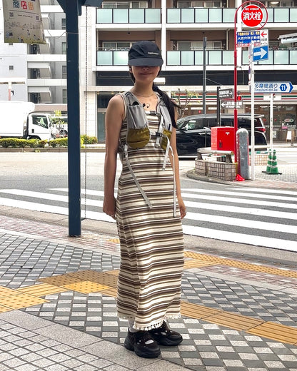 [7/31new]Border Fringe Onepiece