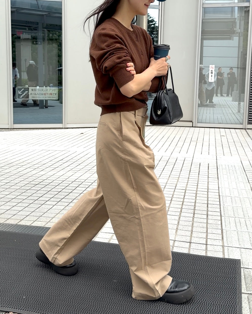 10/23new]Belt Detail Wide Pants beige – A.subjjject