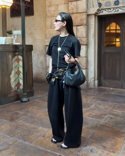 [5/21new]Round Curve Leather Bag black  6月上旬〜下旬入荷