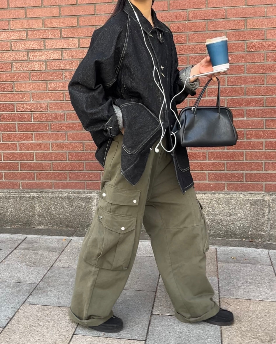 [9/14restock][予約]minimal Leather 2way Bag black 9月下旬～10月初旬入荷