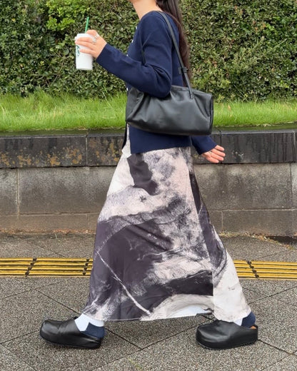 [9/24new] ink wash skirt BK 10月初旬〜中旬入荷