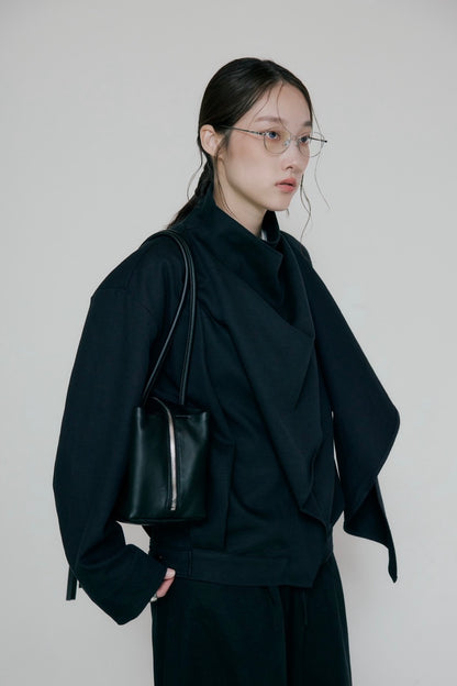 button drape jacket