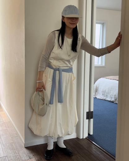 [5/21new]Round Curve Leather Bag white 6月上旬〜下旬入荷