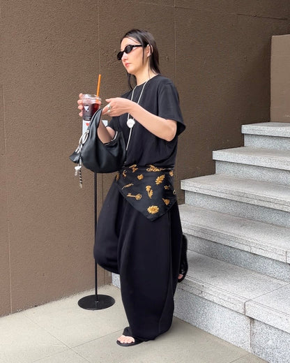 [5/21new]Round Curve Leather Bag black  6月上旬〜下旬入荷