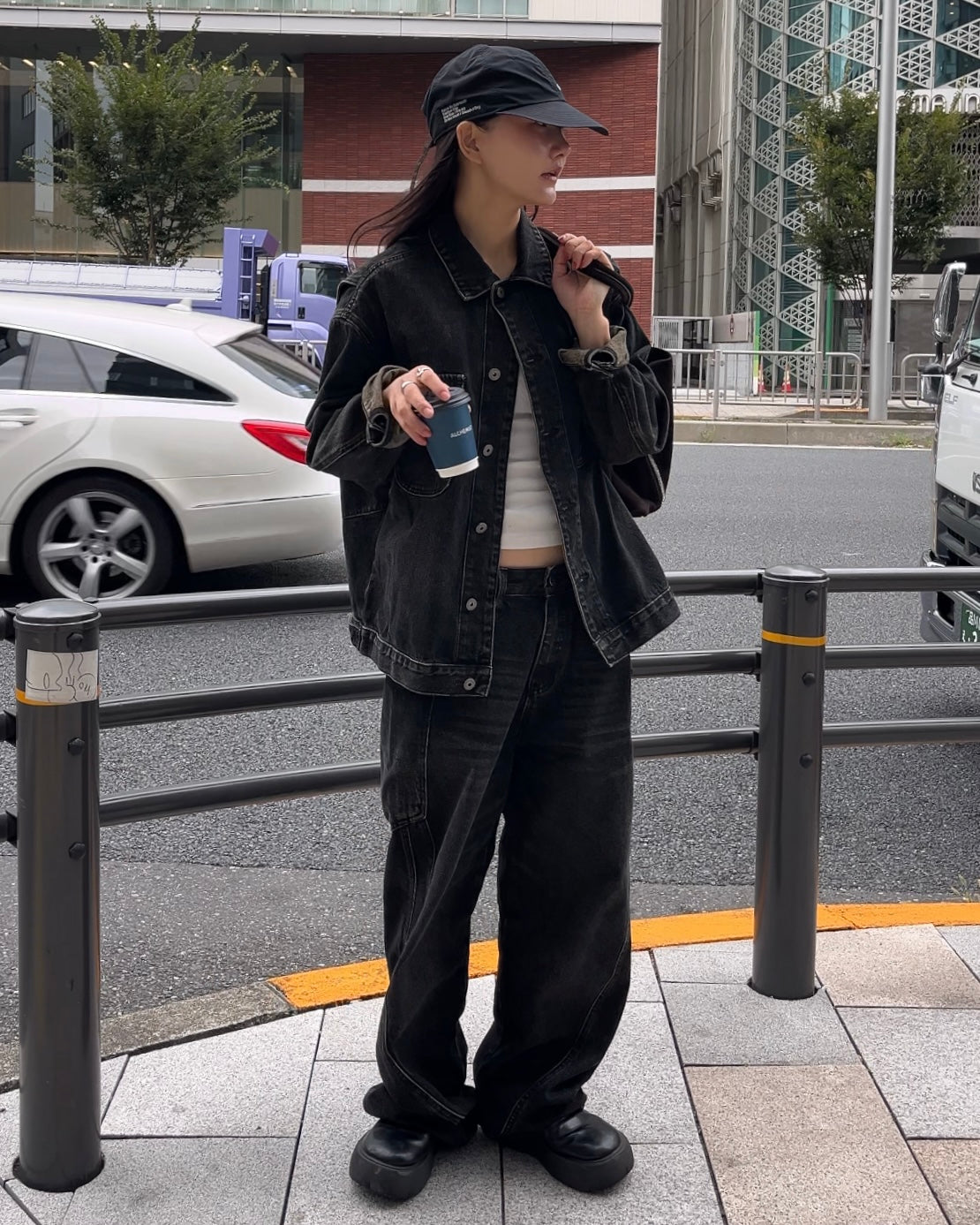 [10/30 new]Washed Denim set  black 11月下旬〜12月上旬入荷分