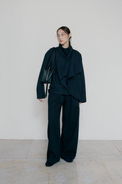 button drape jacket