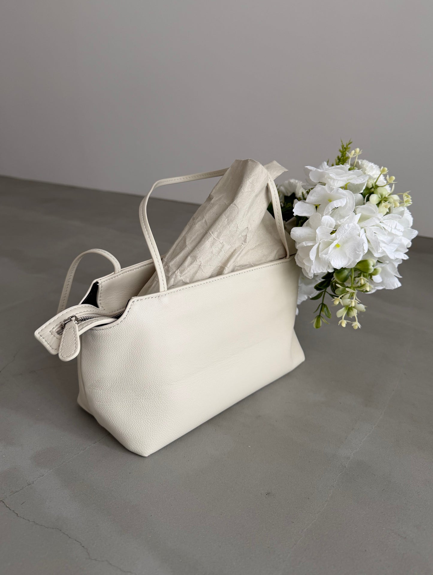 [7/23new]Smooth mini Boston Bag white