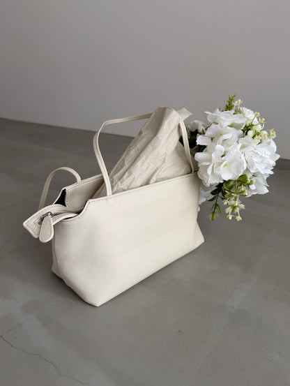 [7/23new]Smooth mini Boston Bag white