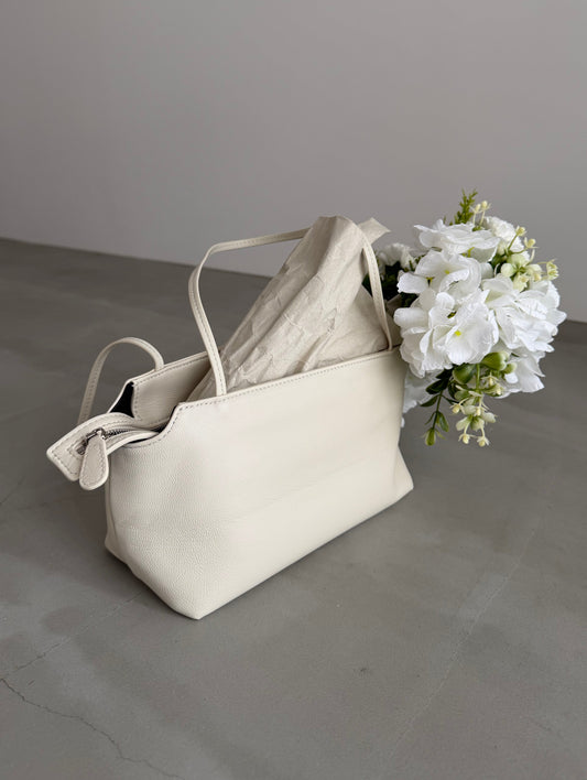 [7/23new]Smooth mini Boston Bag white