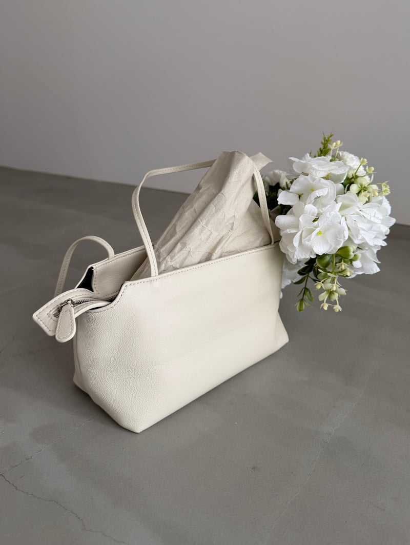 [7/23new]Smooth mini Boston Bag white