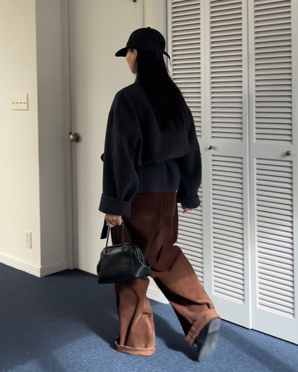 [11/27new] Drape Wool P-Coat gray 12月下旬～1月初旬入荷