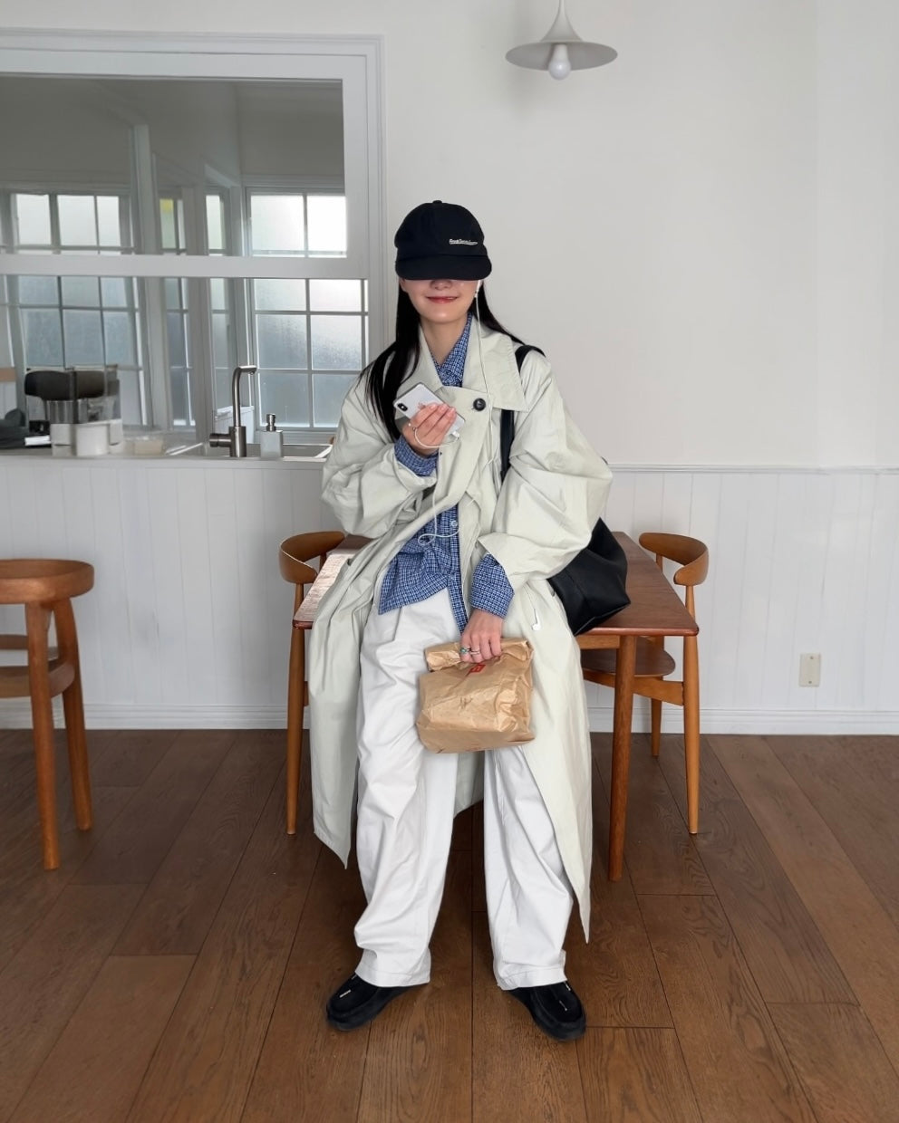 [12/4new]Cotton Canvas Coat ivory