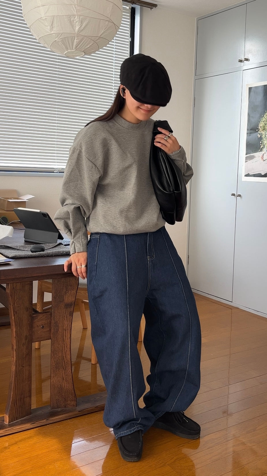 2way croissant shoulder bag black