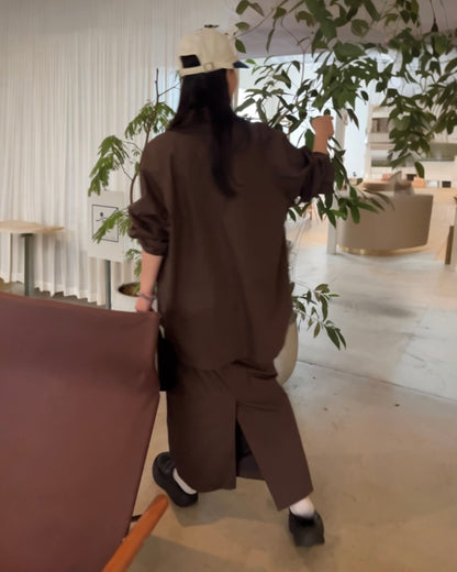 [11/6new] Structured Cotton Skirt