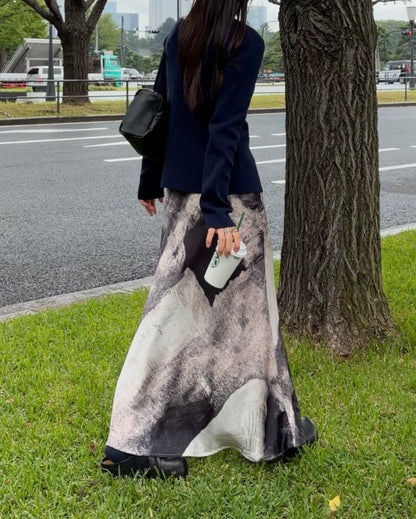 [9/24new] ink wash skirt BK 10月初旬〜中旬入荷