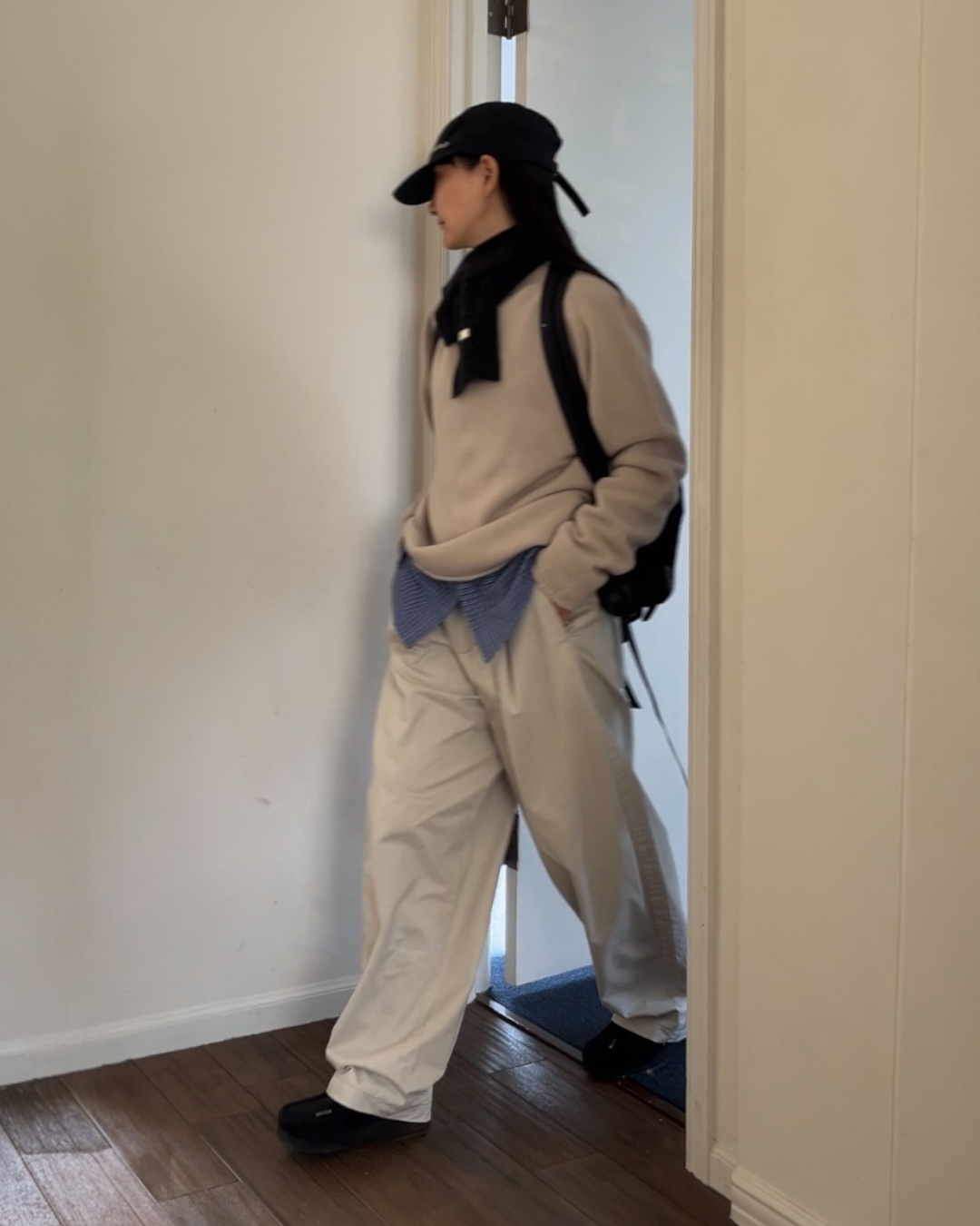 Pure Wool Soft High-Neck Knit Ivory