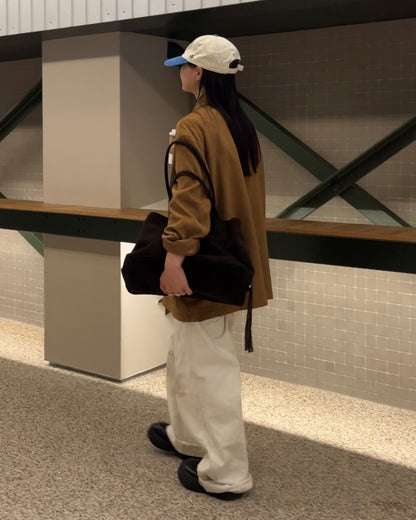 ［12/7restock］Suede Boston square bag L