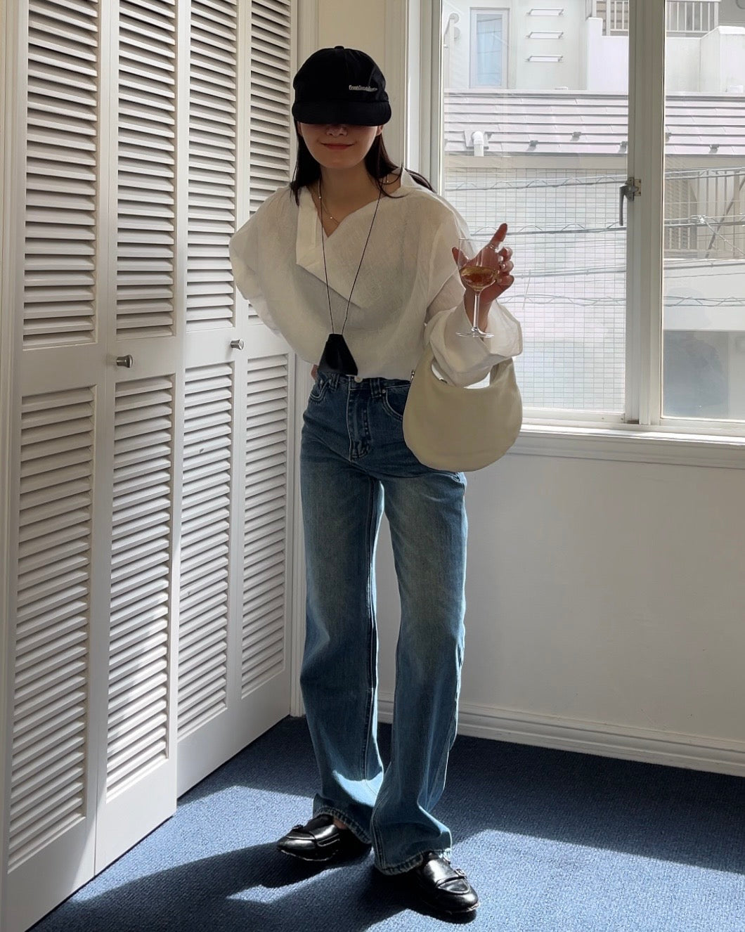 [4/23new]Cotton Blend Straight Denim