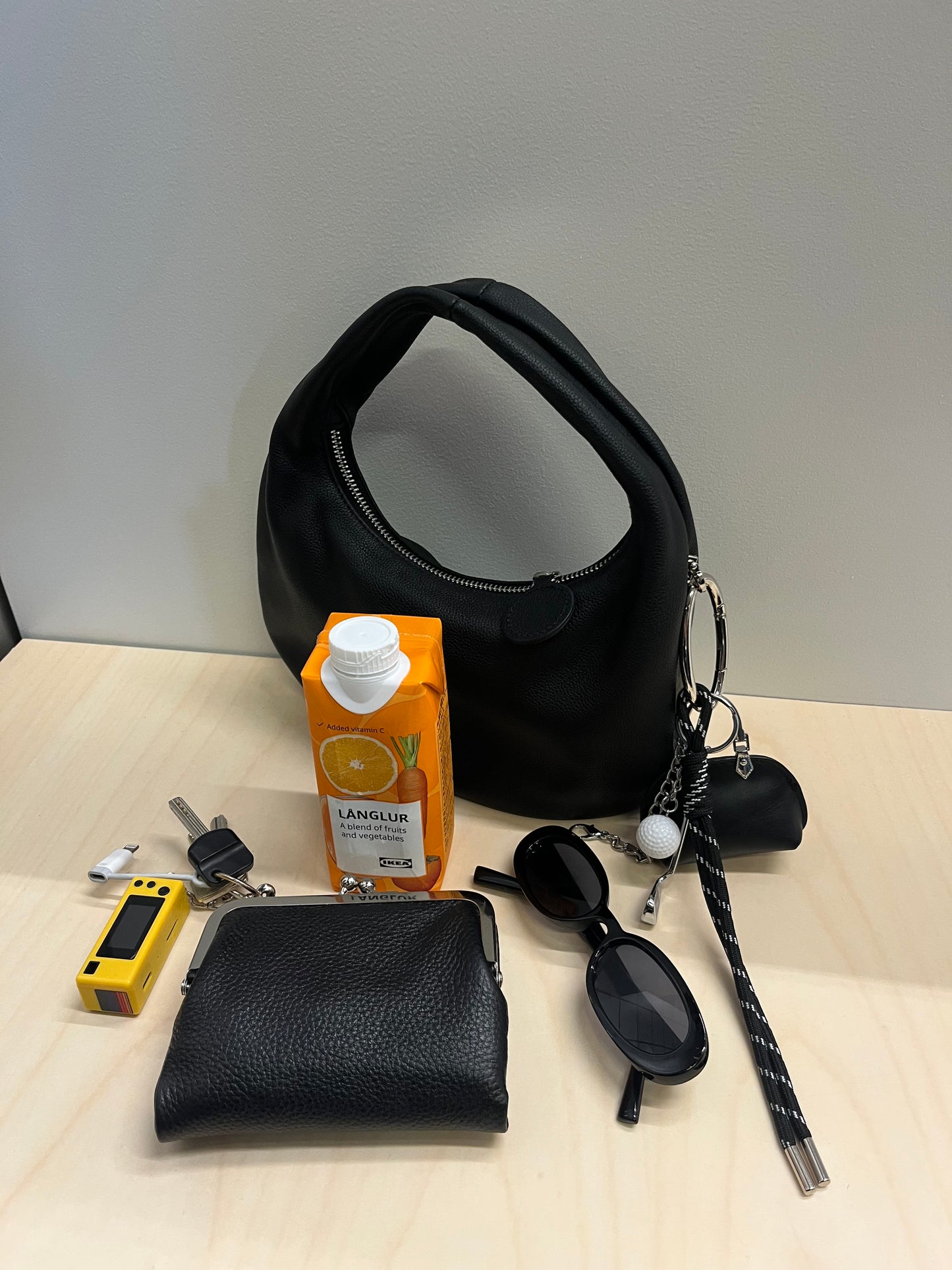 [5/21new]Round Curve Leather Bag black  6月上旬〜下旬入荷