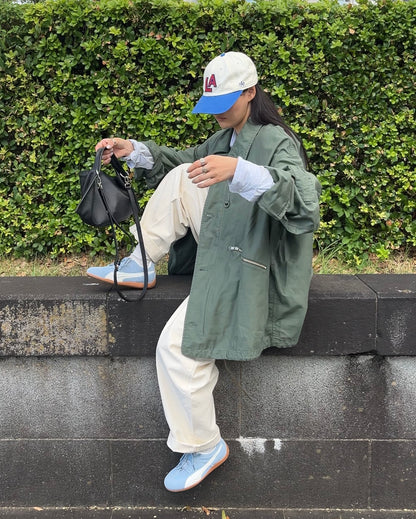 Curve Leather 2way handle bag