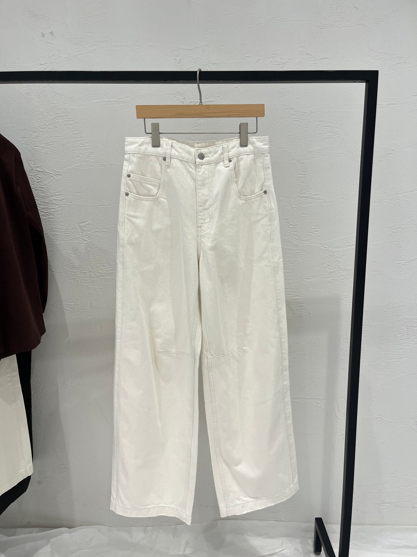 Back Buckle Denim Pants