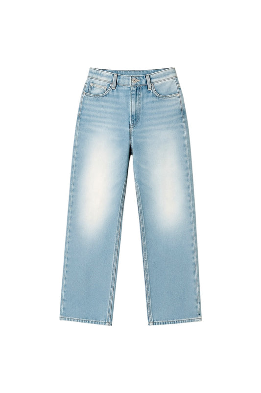 hip wide straight denim