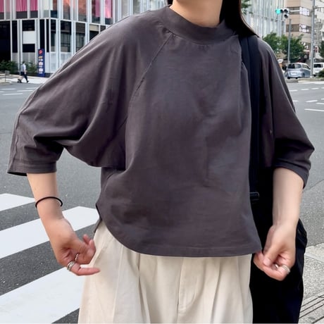 wide dolman Tshirt  charcoal