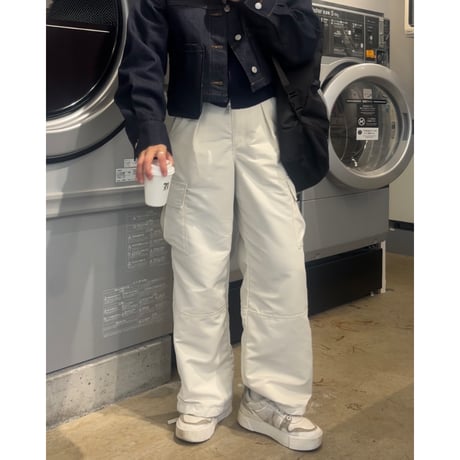 lose cargo pants ivory