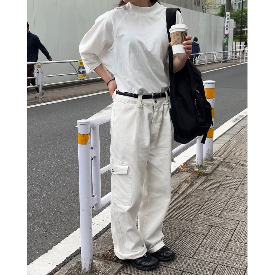 wide dolman Tshirt  white