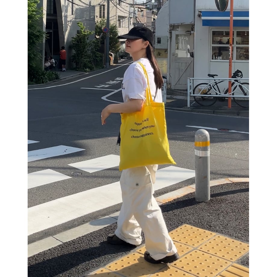 yellow big tote bag - A.subjjject
