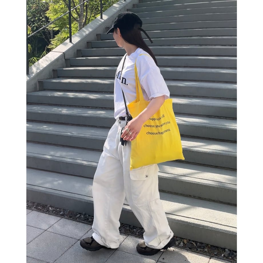 yellow big tote bag - A.subjjject