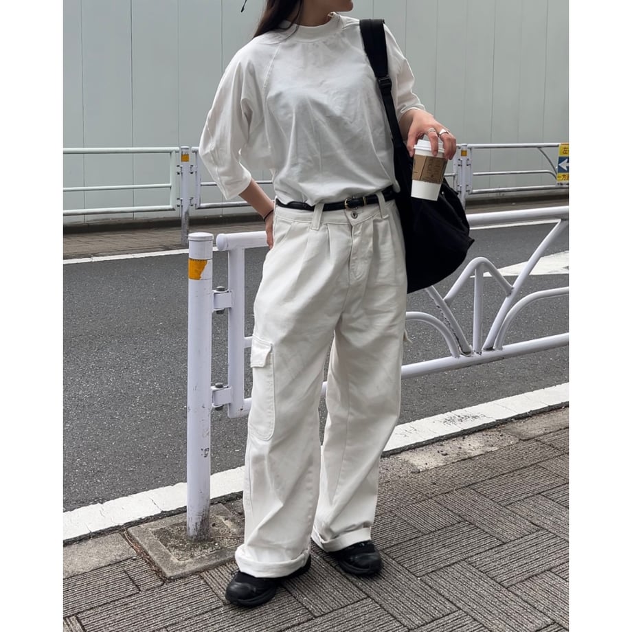 wide dolman Tshirt  white