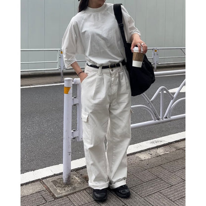 wide dolman Tshirt  white